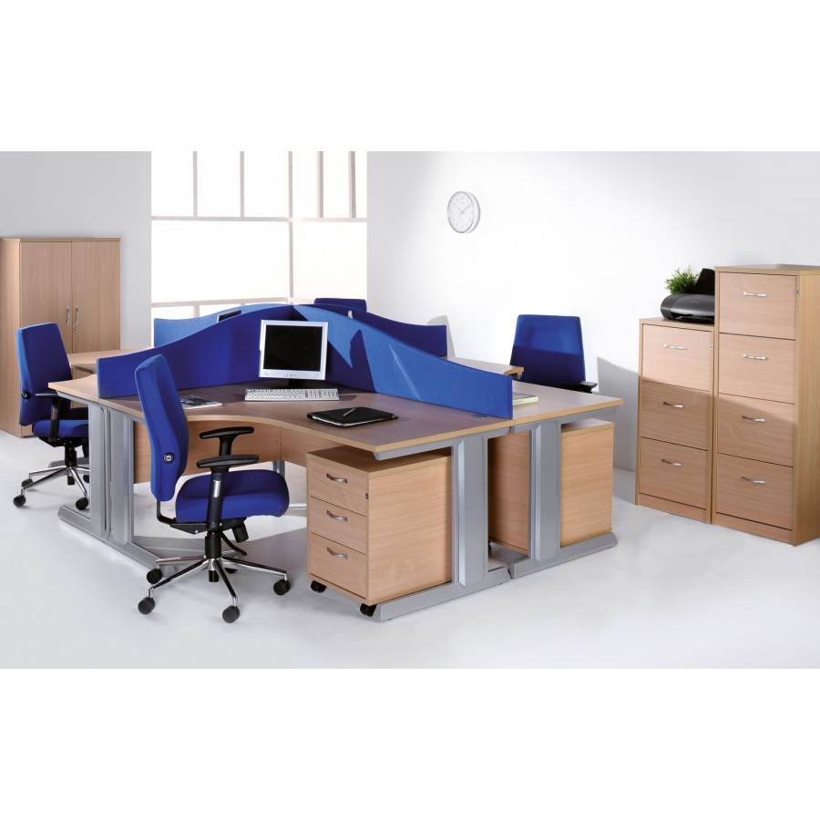 Vivo Cable Managed Leg Straight Office Desk